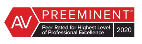 AV Preeminent Peer Rated for Highest Level of Professional Excellence 2020